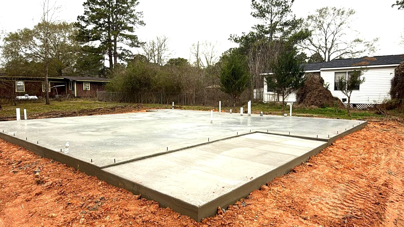Metal Building Slabs poured by Santoyo's Concrete in East Texas