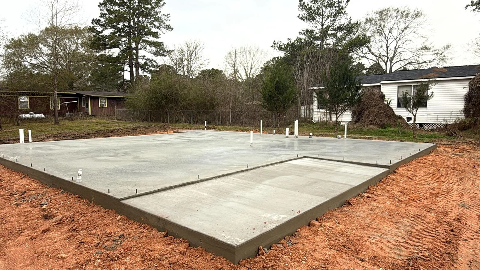 A poured concrete building slab by Santoyo’s Concrete